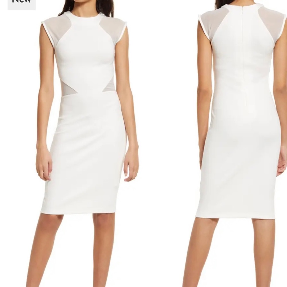 Elegant White Sleeveless Dress